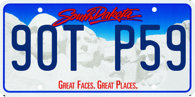 SD license plate 90TP59