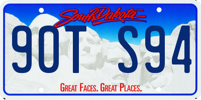 SD license plate 90TS94