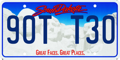 SD license plate 90TT30