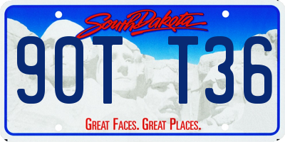 SD license plate 90TT36