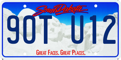 SD license plate 90TU12