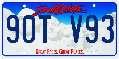 SD license plate 90TV93