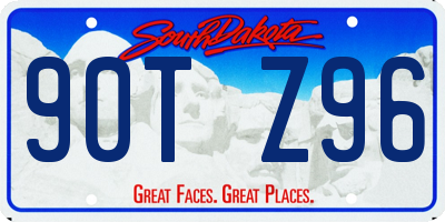 SD license plate 90TZ96