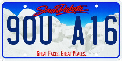 SD license plate 90UA16