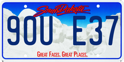 SD license plate 90UE37