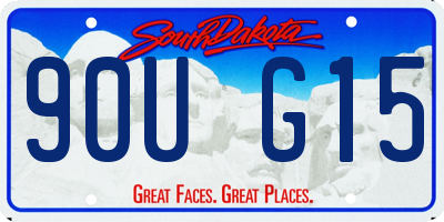 SD license plate 90UG15