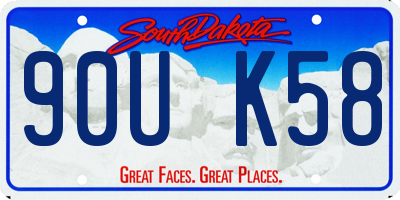 SD license plate 90UK58