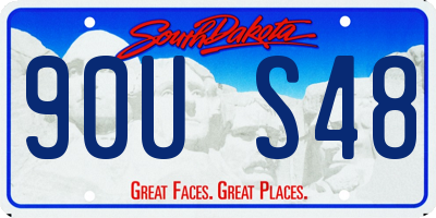 SD license plate 90US48