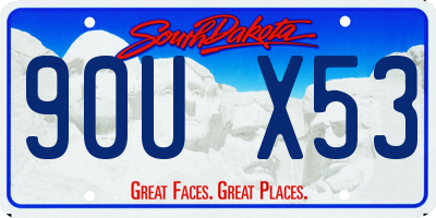 SD license plate 90UX53