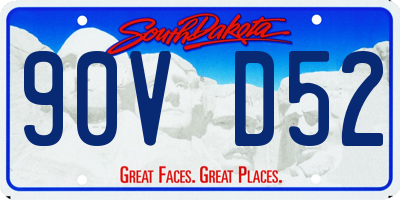 SD license plate 90VD52