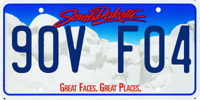 SD license plate 90VF04