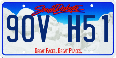 SD license plate 90VH51