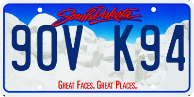 SD license plate 90VK94
