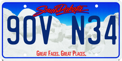 SD license plate 90VN34