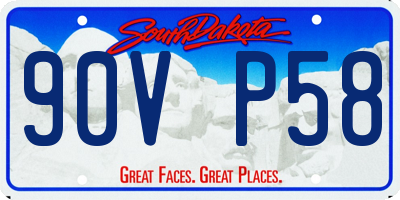 SD license plate 90VP58
