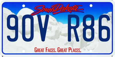 SD license plate 90VR86
