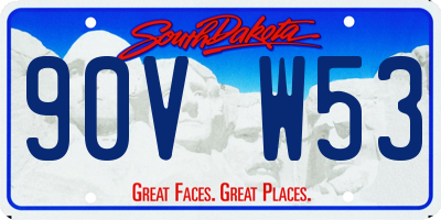 SD license plate 90VW53
