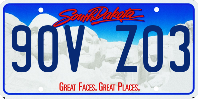 SD license plate 90VZ03