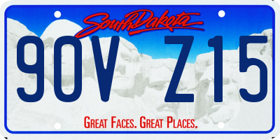 SD license plate 90VZ15