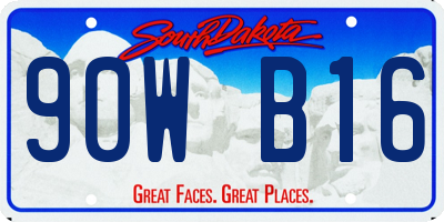 SD license plate 90WB16