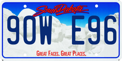 SD license plate 90WE96