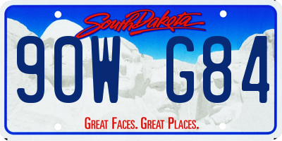 SD license plate 90WG84