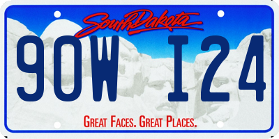 SD license plate 90WI24