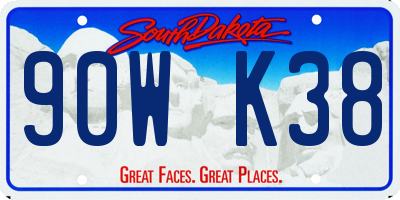 SD license plate 90WK38