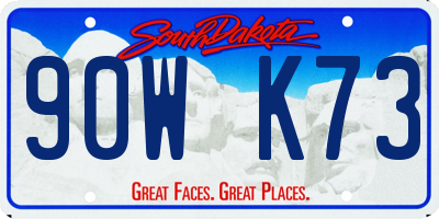 SD license plate 90WK73
