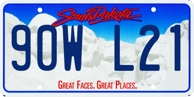 SD license plate 90WL21