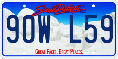 SD license plate 90WL59