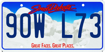 SD license plate 90WL73
