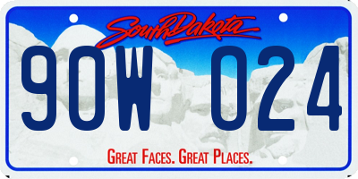 SD license plate 90WO24