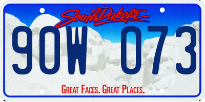 SD license plate 90WO73