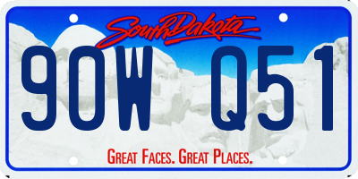 SD license plate 90WQ51