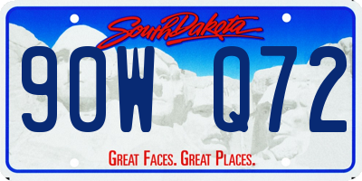 SD license plate 90WQ72