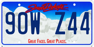 SD license plate 90WZ44