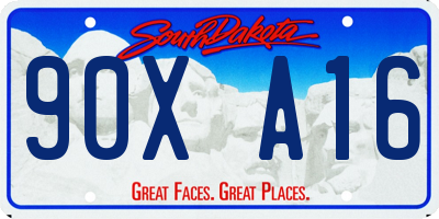SD license plate 90XA16