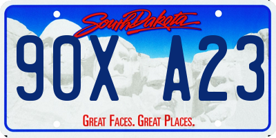 SD license plate 90XA23
