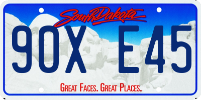 SD license plate 90XE45