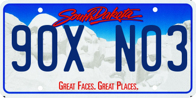 SD license plate 90XN03