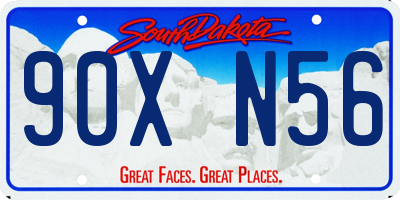 SD license plate 90XN56