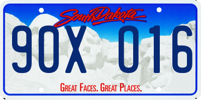 SD license plate 90XO16