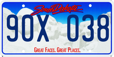 SD license plate 90XO38
