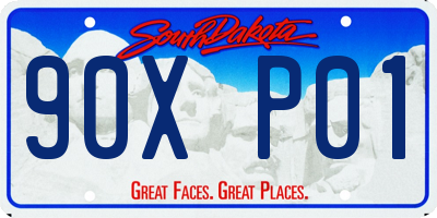 SD license plate 90XP01