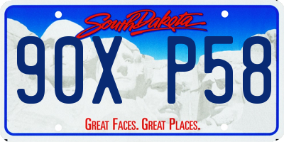 SD license plate 90XP58