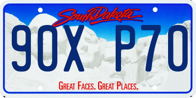 SD license plate 90XP70