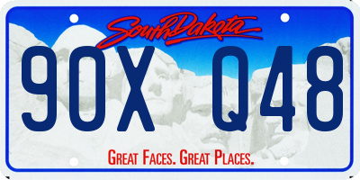 SD license plate 90XQ48