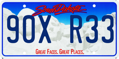 SD license plate 90XR33
