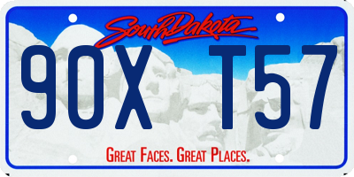 SD license plate 90XT57